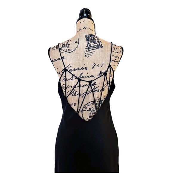 Zum Zum Vintage Union Label Maxi Dress Side Slit Strappy Back - Picture 2 of 6